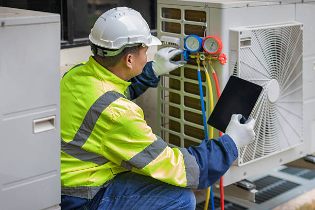 Professional Hvac technician working in Athena, OR